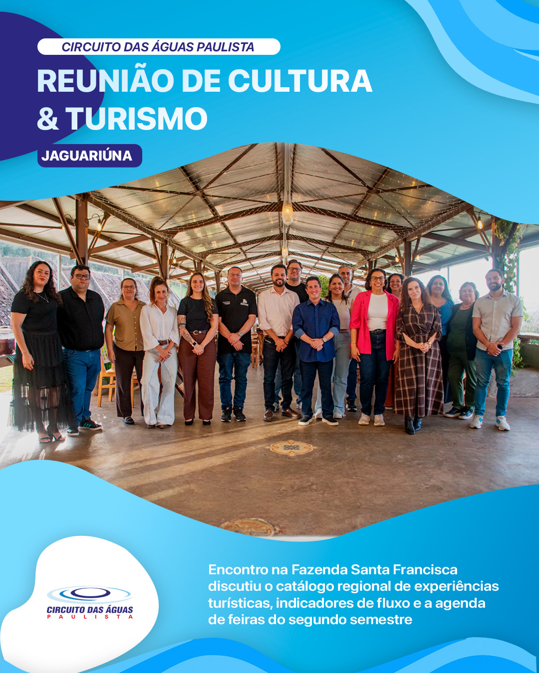 Gestores de Turismo e Cultura do Circuito das Águas Paulista se reúnem em Jaguariúna